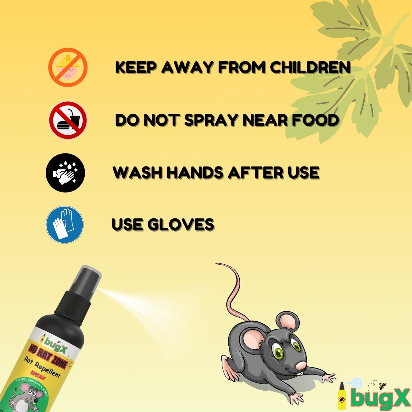 NO RAT ZONE Rat Repellent Spray - Pack of 2