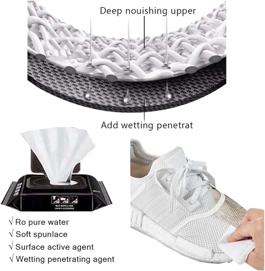 Instant Sneaker Shoes Cleaning Wipes