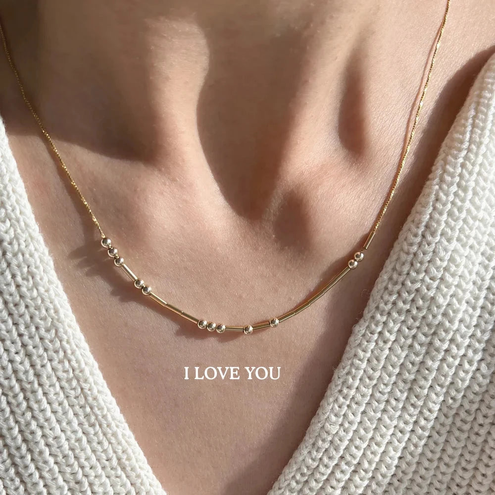 Morse Code Name Necklace