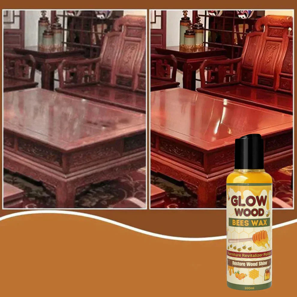 GLOW WOOD Bee Wax Wood Furniture Polish [ Pack of 2 ]