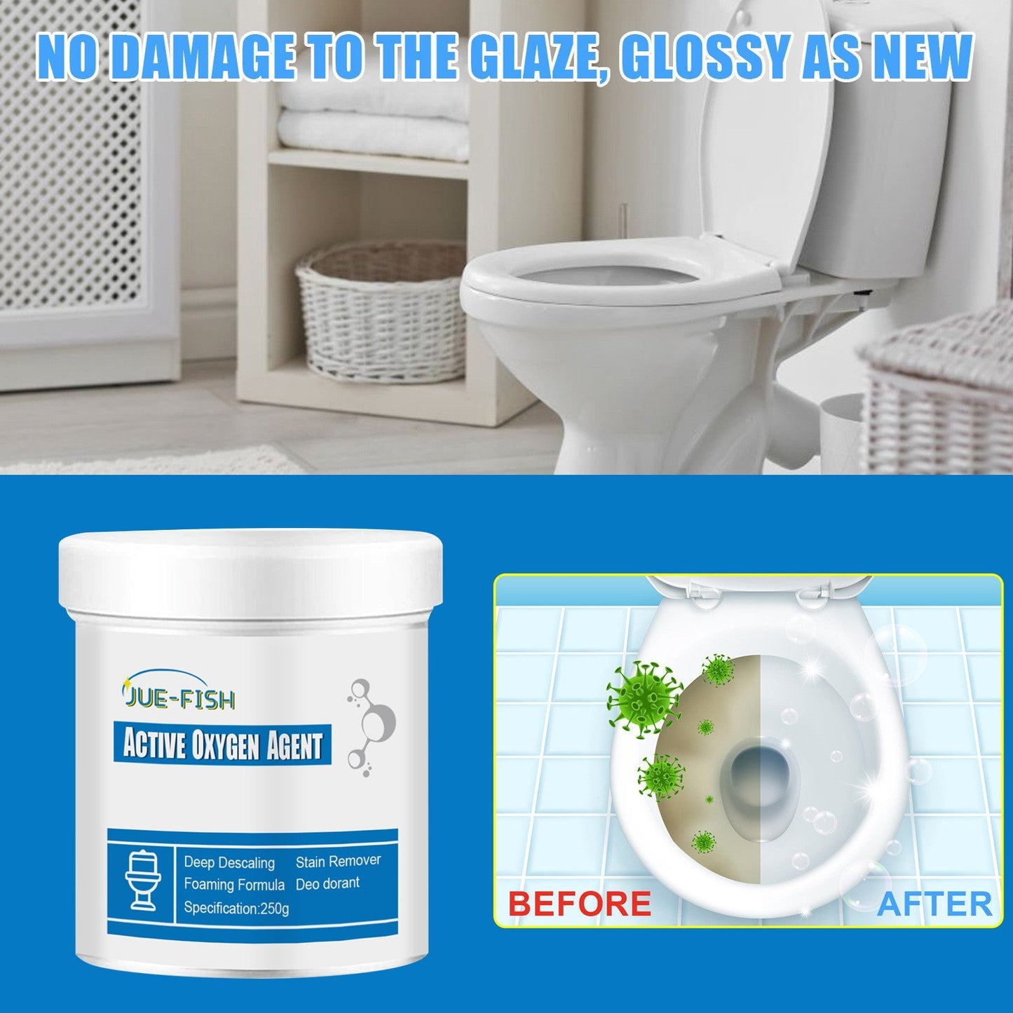 🚽Toilet Active Oxygen Agent - Deep Clean Fresh Scent ✨