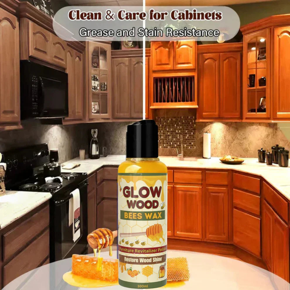 GLOW WOOD Bee Wax Wood Furniture Polish [ Pack of 2 ]