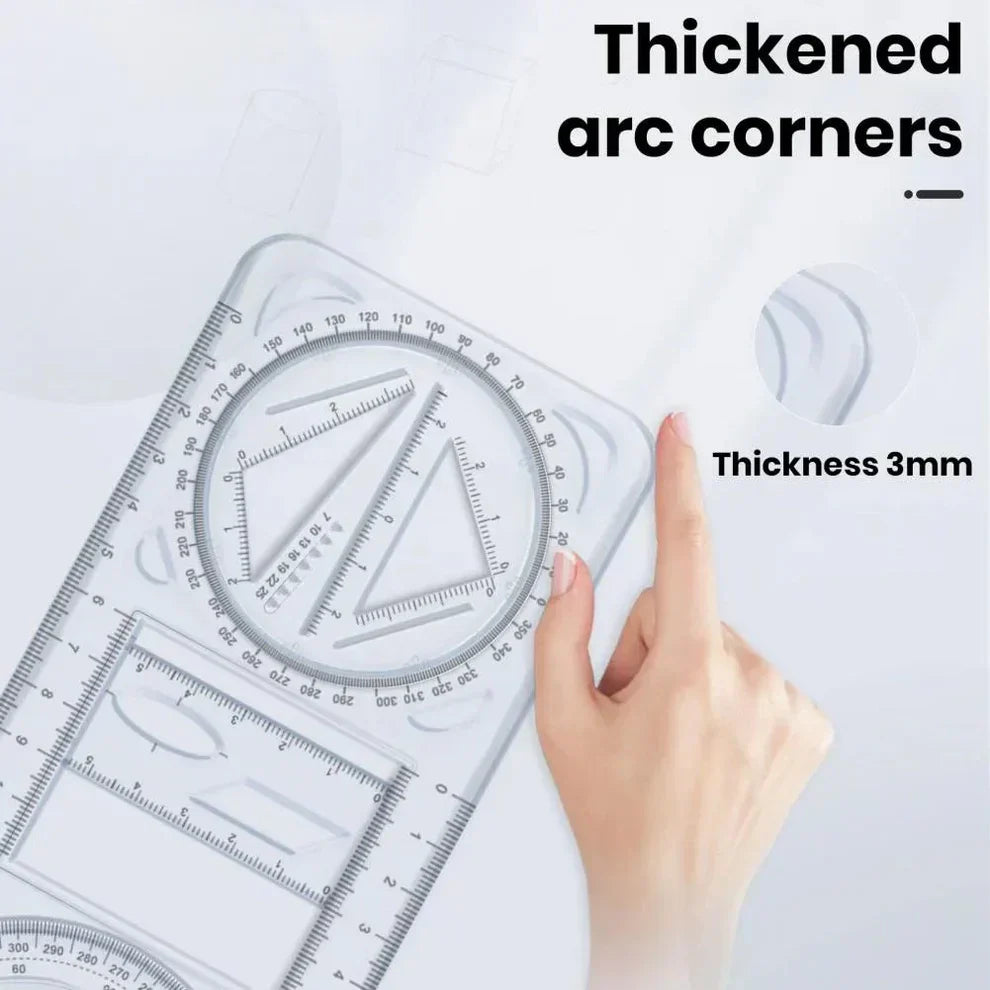 Multifunctional Geometric Ruler - All in one (Buy 1 Get 1 Free)