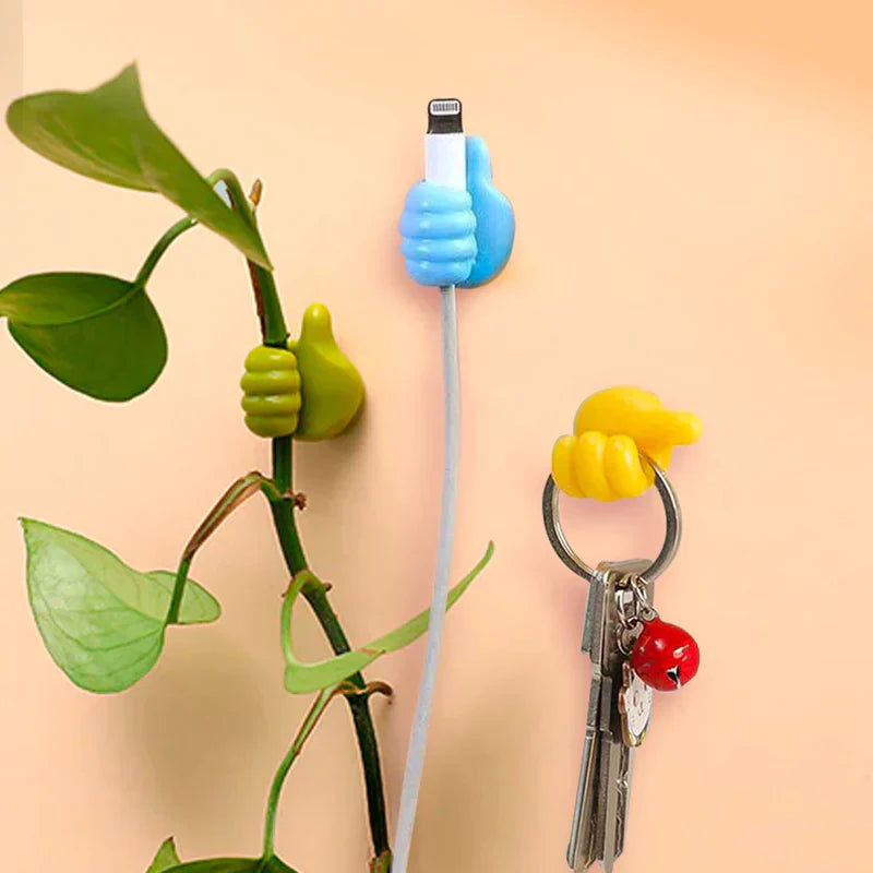 Creative Thumbs Up Shape Wall Hook Holder (Pack of 10 + 2 Free)