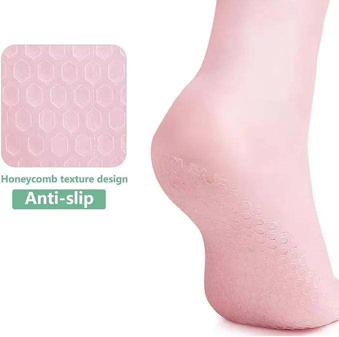 Silicone Gel Heel Socks – Anti Slip for Dry & Cracked Feet
