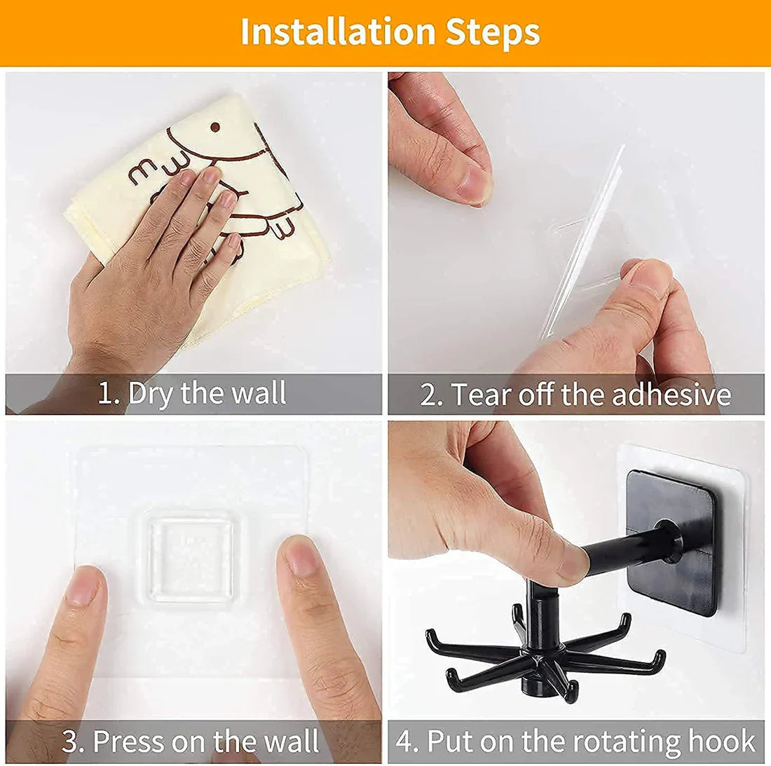 Rotating 360° Wall Hook- Heavy Duty