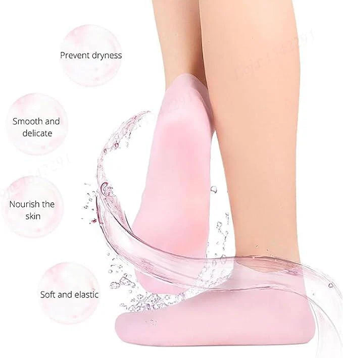 Silicone Gel Heel Socks – Anti Slip for Dry & Cracked Feet