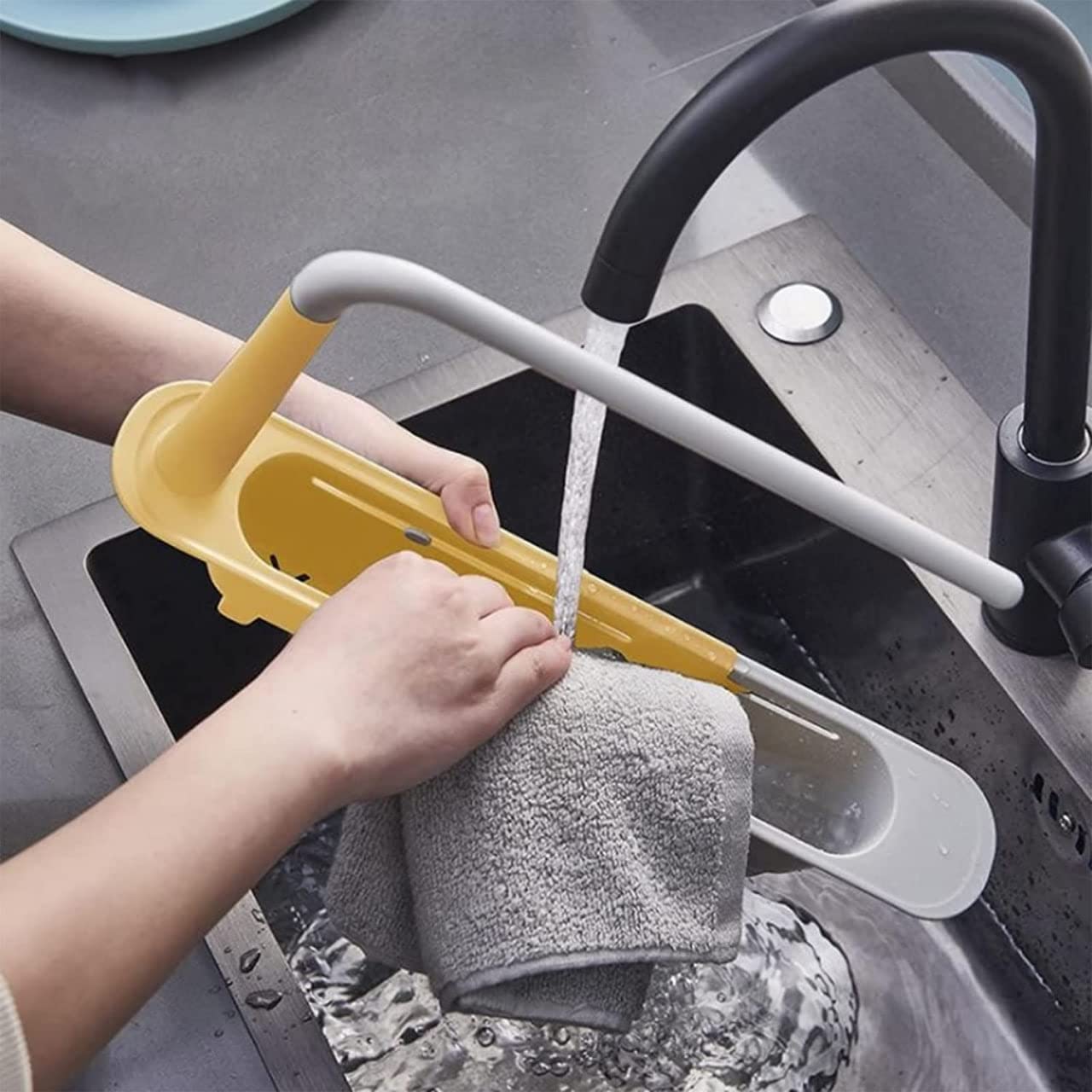 Telescopic 2-in-1 Kitchen Sink Storage Rack Holder
