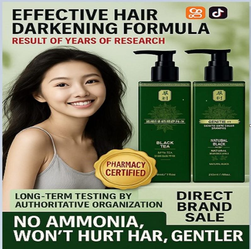 Korean 3 in 1 Herbal hair dye shampoo Buy 1 Bottle🧴Get 1 Bottle FREE🧴