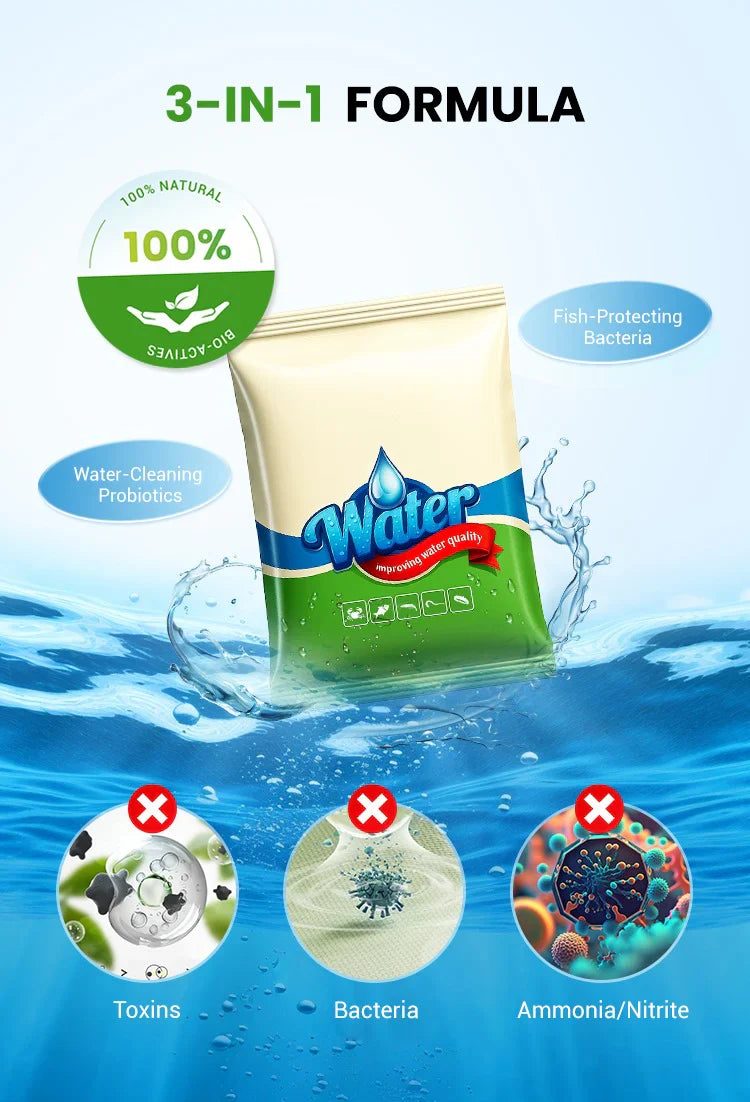 Premium Pond Care Powder | Water Clarifier & Algae Control 🐟🌊🔬